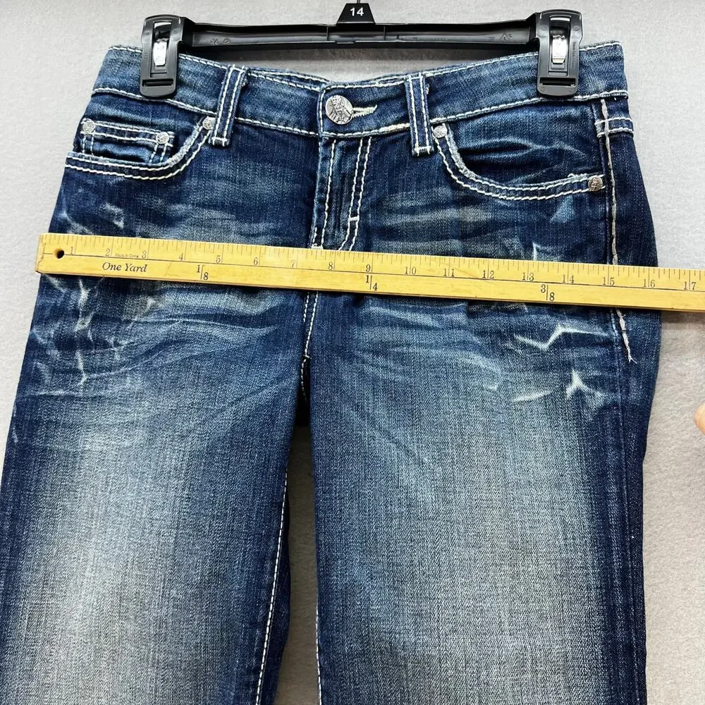 BKE Jeans Women's 26 (2) Dark Blue Kate Capri Stretch Preppy Normcore Casual - Picture 11 of 14